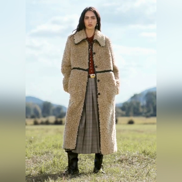 Zara Jackets & Blazers - ZARA LIMITED EDITION LIGHT BROWN FLEECE LONG COAT ❤️❤️❤️